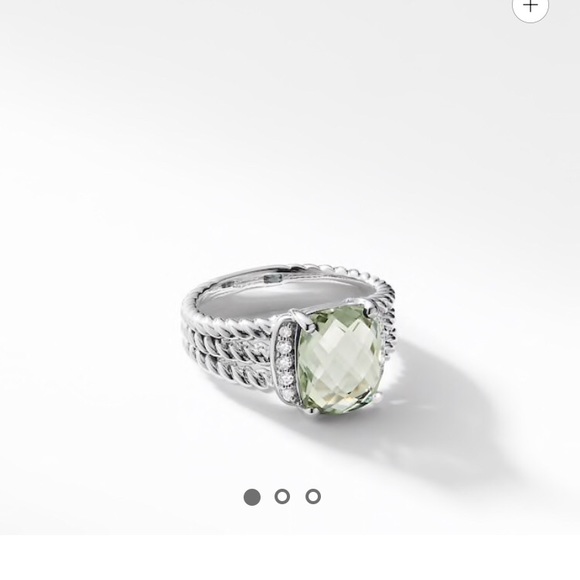 David Yurman Jewelry - David Yurman Ring w Prasiolite and Diamonds